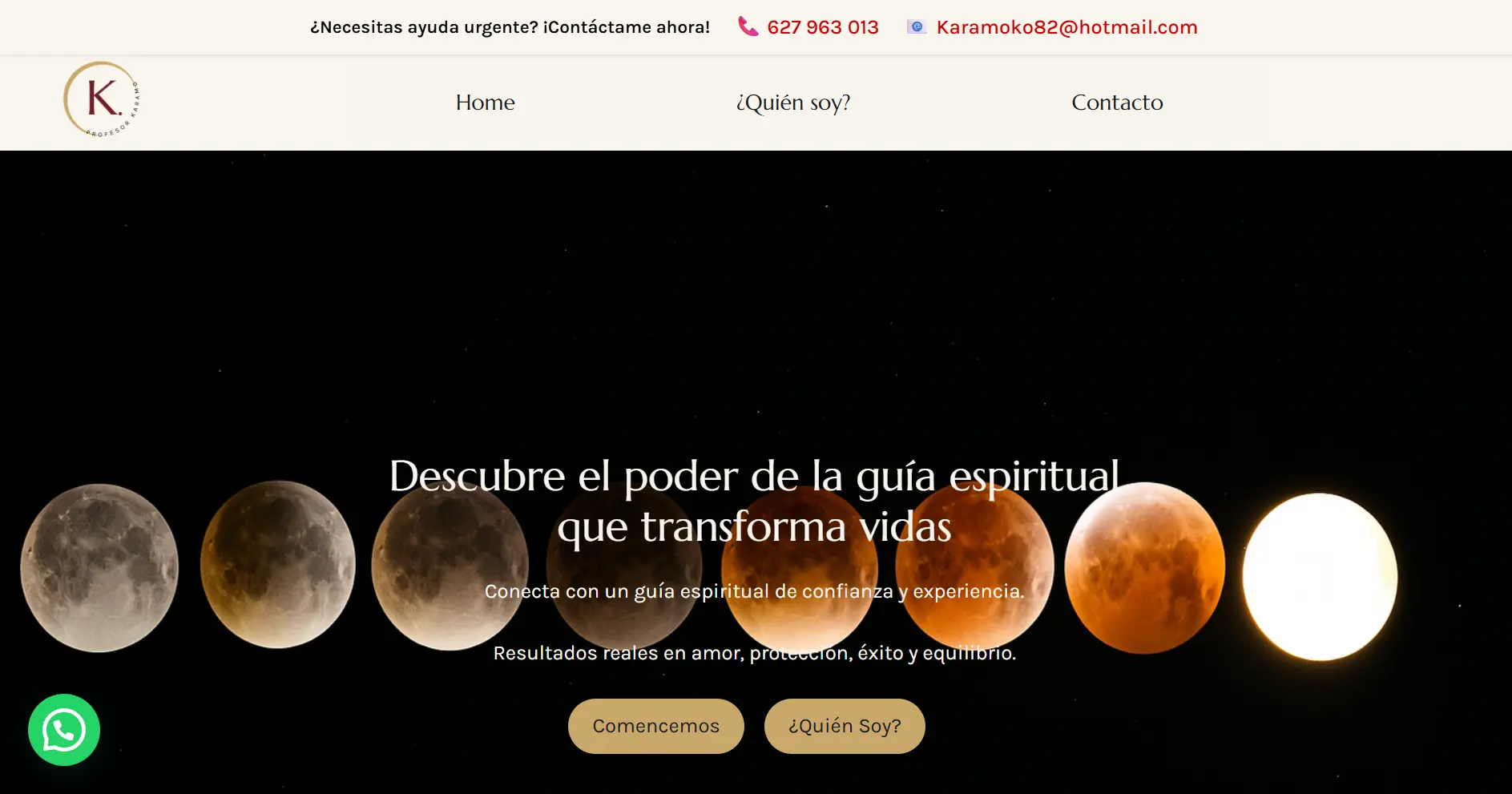 Servicio de vidente africano — versión escritorio