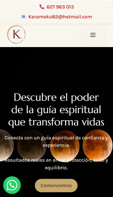 Servicio de vidente africano — versión móvil