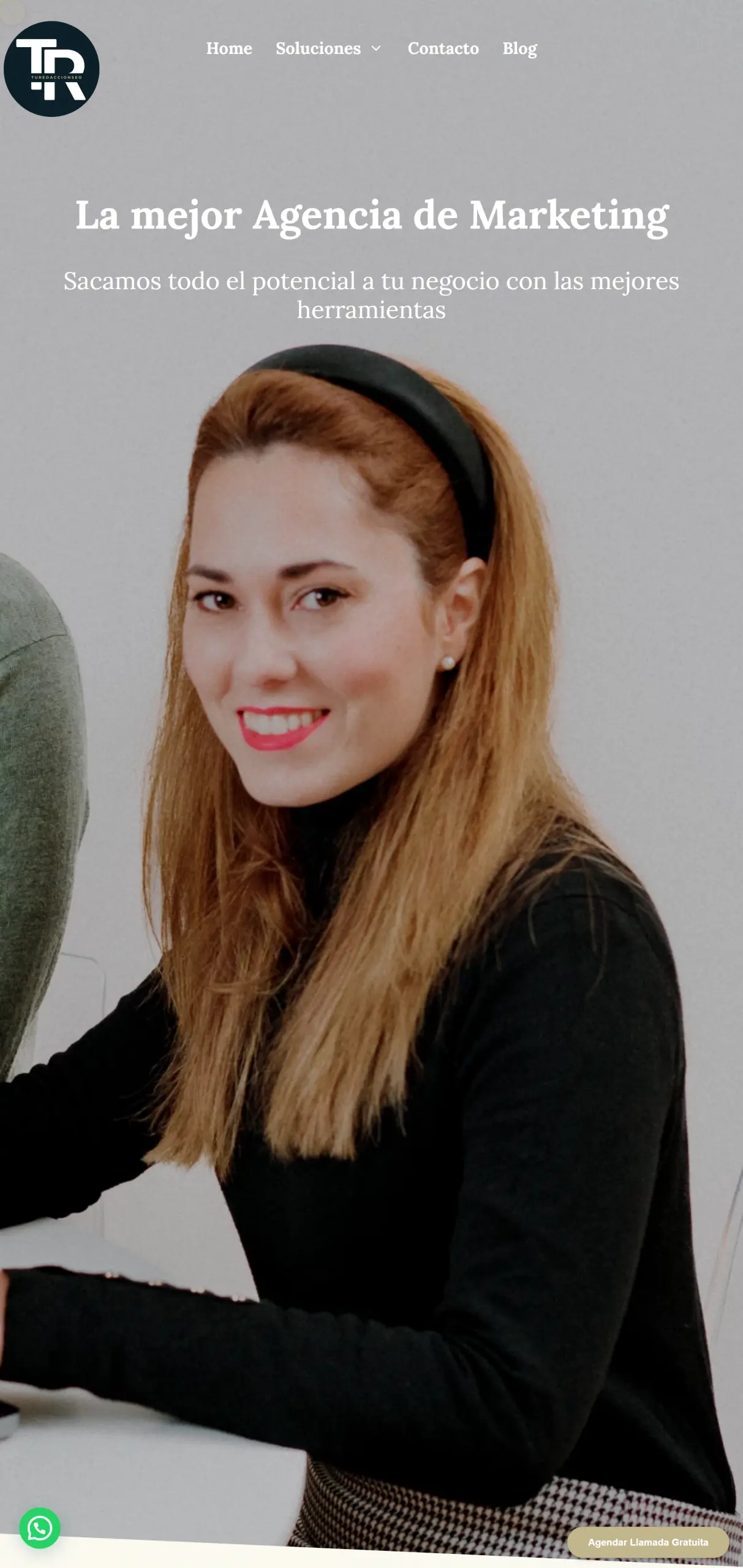 Vista móvil de proyecto WordPress